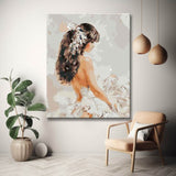 Malen nach Zahlen Bilder Mädchen in weiss