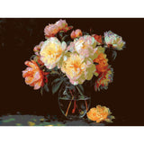 Malen nach Zahlen Weißrosa Blumenstrauss
