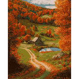 Malen nach Zahlen Landschaft mit Bauernhaus