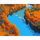 Malen nach Zahlen See von oben