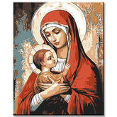 Malen nach Zahlen maria mit kind