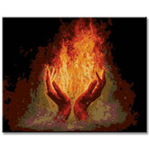 Malen nach Zahlen Flammenband