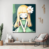 Malen nach Zahlen Little Princess mit HaarBlumen