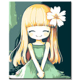 Malen nach Zahlen Little Princess mit HaarBlumen