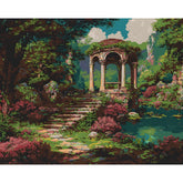 Malen nach Zahlen Pavillon am Teich