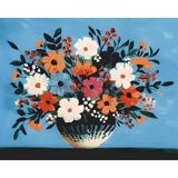Malen nach Zahlen Blumen Blumenstrauß weiß/blau