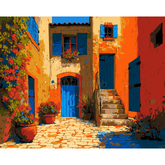Malen nach Zahlen Bilder mediterraner innenhof