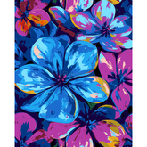 Malen nach Zahlen Bilder blaue blute Blumen