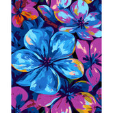 Malen nach Zahlen Bilder blaue blute Blumen
