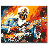 Malen nach Zahlen Bild Gitarrist