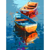 Malen nach Zahlen Boote auf dem See