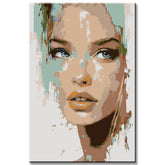 Malen nach Zahlen Abstrakte Kunst Frau Gesicht Modern Art