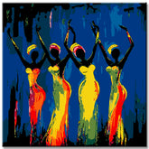 Malen nach Zahlen Afrika Frauen Tanz