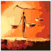 Malen nach Zahlen Afrika Kunst Wasserträger