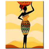Malen nach Zahlen Afrika Kunst Trägerin