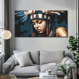 Malen nach Zahlen Frau Ureinwohnerin Tradition Nordamerika