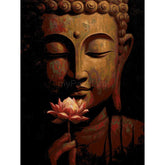 Malen nach Zahlen Buddha Frau Weisse Blume