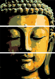 Malen nach Zahlen Schlafender Buddha Tradition - 3-teilig (Triptychon)