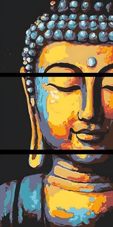 Malen nach Zahlen Schlafender Buddha Tradition - 3-teilig (Triptychon)