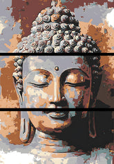 Malen nach Zahlen Buddha Südostasien - 3-teilig (Triptychon)