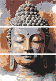 Malen nach Zahlen Buddha Südostasien - 3-teilig (Triptychon)