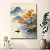 Malen nach Zahlen China Blaue See
