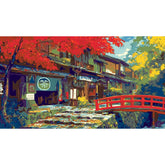 Malen nach Zahlen Japan Tradition Dorf