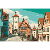 Malen nach Zahlen Altstadt Deutschland Rothenburg