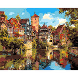 Malen nach Zahlen Schwäbisch Hall Fachwerk Altstadt