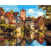 Malen nach Zahlen Schwäbisch Hall Fachwerk Altstadt