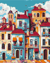 Malen nach Zahlen Kunst Italien Stadt