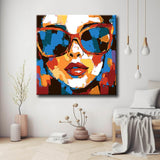 Malen nach Zahlen Moderne Kunst Frau mit Brille