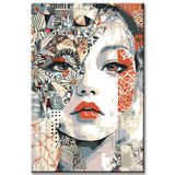 Malen nach Zahlen Moderne Asia Kunst Frau Gesicht