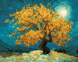Malen-nach-Zahlen-Abstrakter Baum