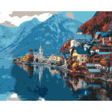 Malen nach Zahlen Ort am Bergsee