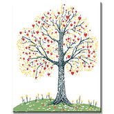 Malen nach Zahlen baum fruhjahr