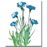 Malen nach Zahlen Pflanzen Blaue Kornblumen