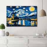 Malen nach Zahlen für Erwachsene Rhone unter Sternen