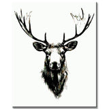 Malen nach Zahlen elchkopf