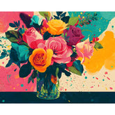 Malen nach Zahlen Blumen rosenstrauss