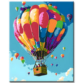 Malen nach Zahlen Bilder Heissluftballon