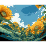 Malen nach Zahlen Sonnenblumen