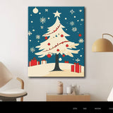 Malen nach Zahlen für Erwachsene Weihnachtsdorf mit Pferdekutsche