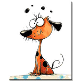 Malen nach Zahlen Comic Karikaturhund