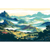 Malen nach Zahlen Berglandschaft