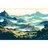 Malen nach Zahlen Berglandschaft