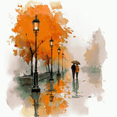 Malen nach Zahlen Herbst Allee