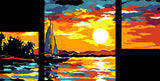 Malen nach Zahlen Fantasy World - 3-teilig (Triptychon)-SS-099-3-teilig