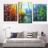 Malen nach Zahlen Pflanzenwelt See - 3-teilig (Triptychon)