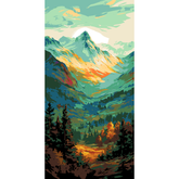Malen nach Zahlen Berge Landschaft